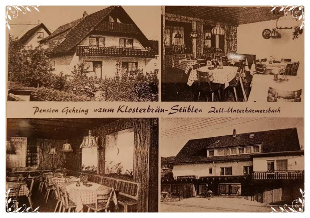 Postkarte Pension Klosterbräustube 1975