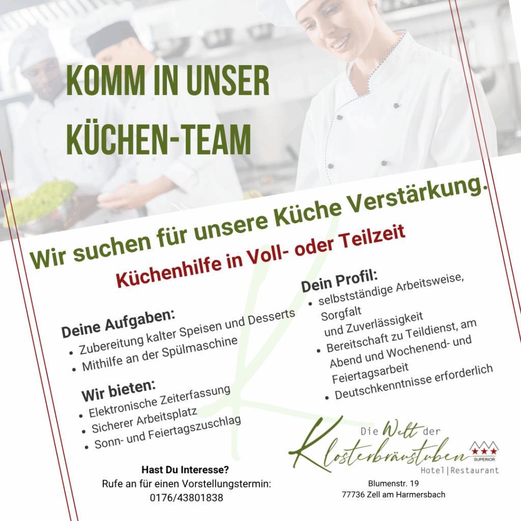 Küchenhilfe gesucht